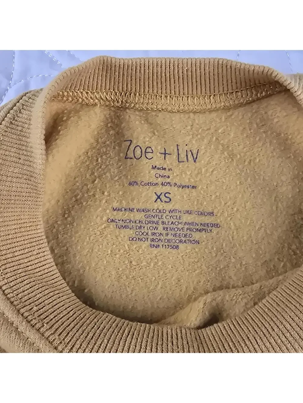 Zoe+Liv Butterfly Graphic sweatshirt Mustard Yellow Celestial Cottagecore XS - Picture 5 of 7